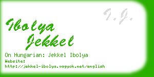 ibolya jekkel business card